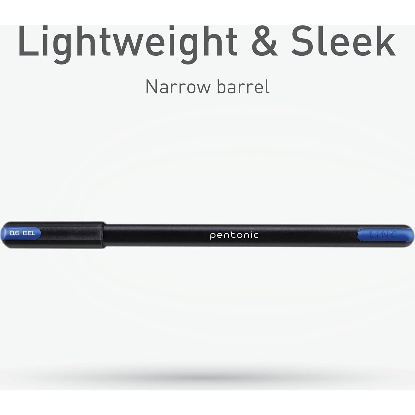 Bolígrafos de Gel Pentonic 24 Colores, Punta Fina y Media