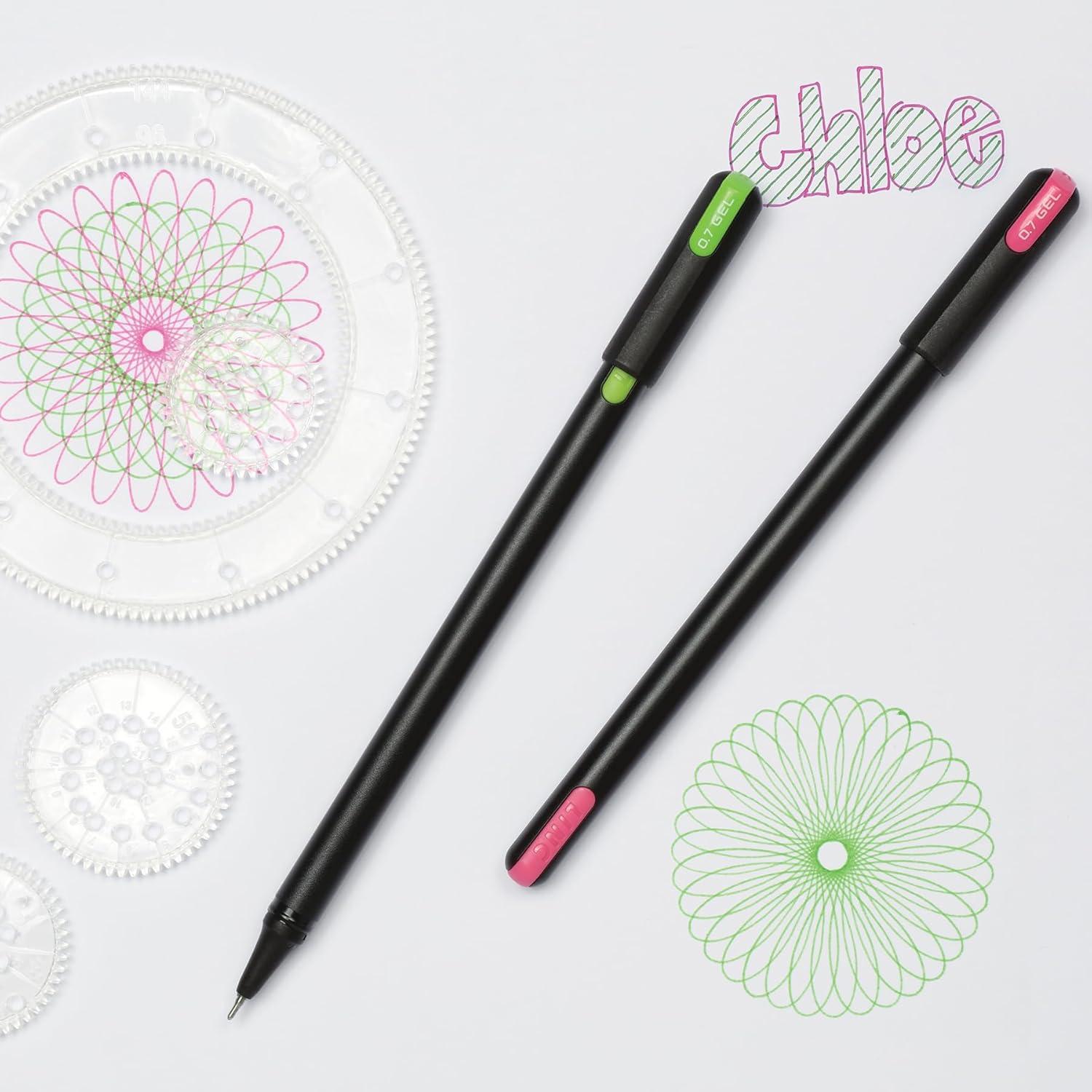 Bolígrafos de Gel Pentonic 24 Colores, Punta Fina y Media