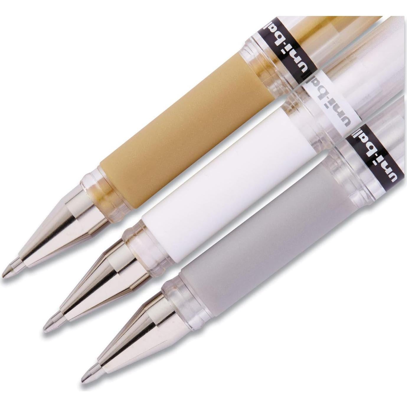 Bolígrafo de Gel Uniball Impact Bold 1mm Multicolor 3 Unidades