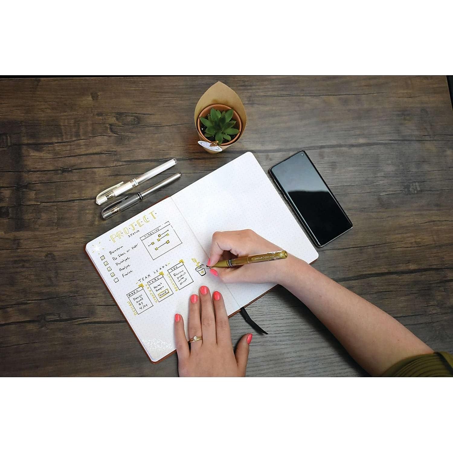 Bolígrafo de Gel Uniball Impact Bold 1mm Multicolor 3 Unidades