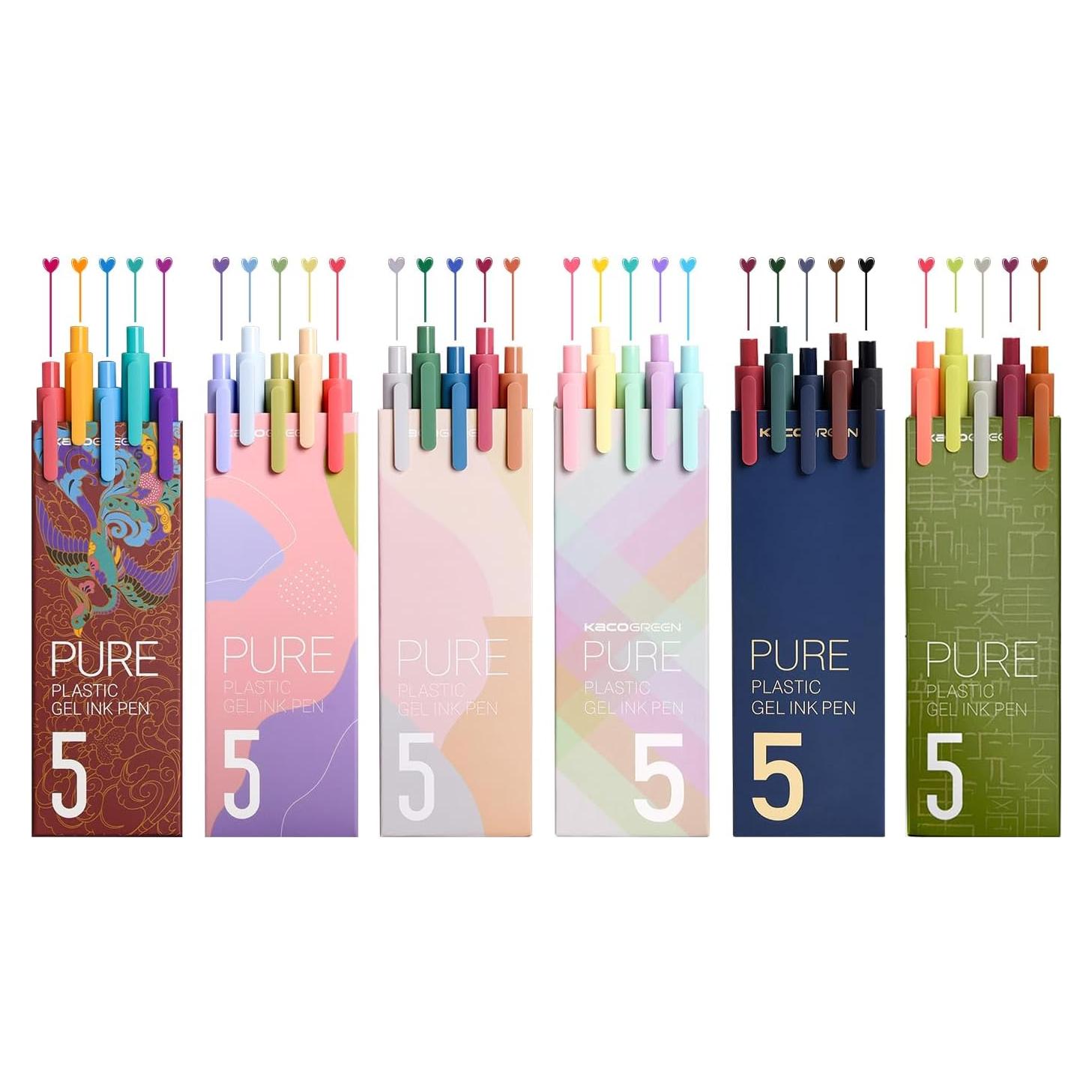 Bolígrafos de Gel Kaco PURE 30 Colores 0.5 mm Punta Fina