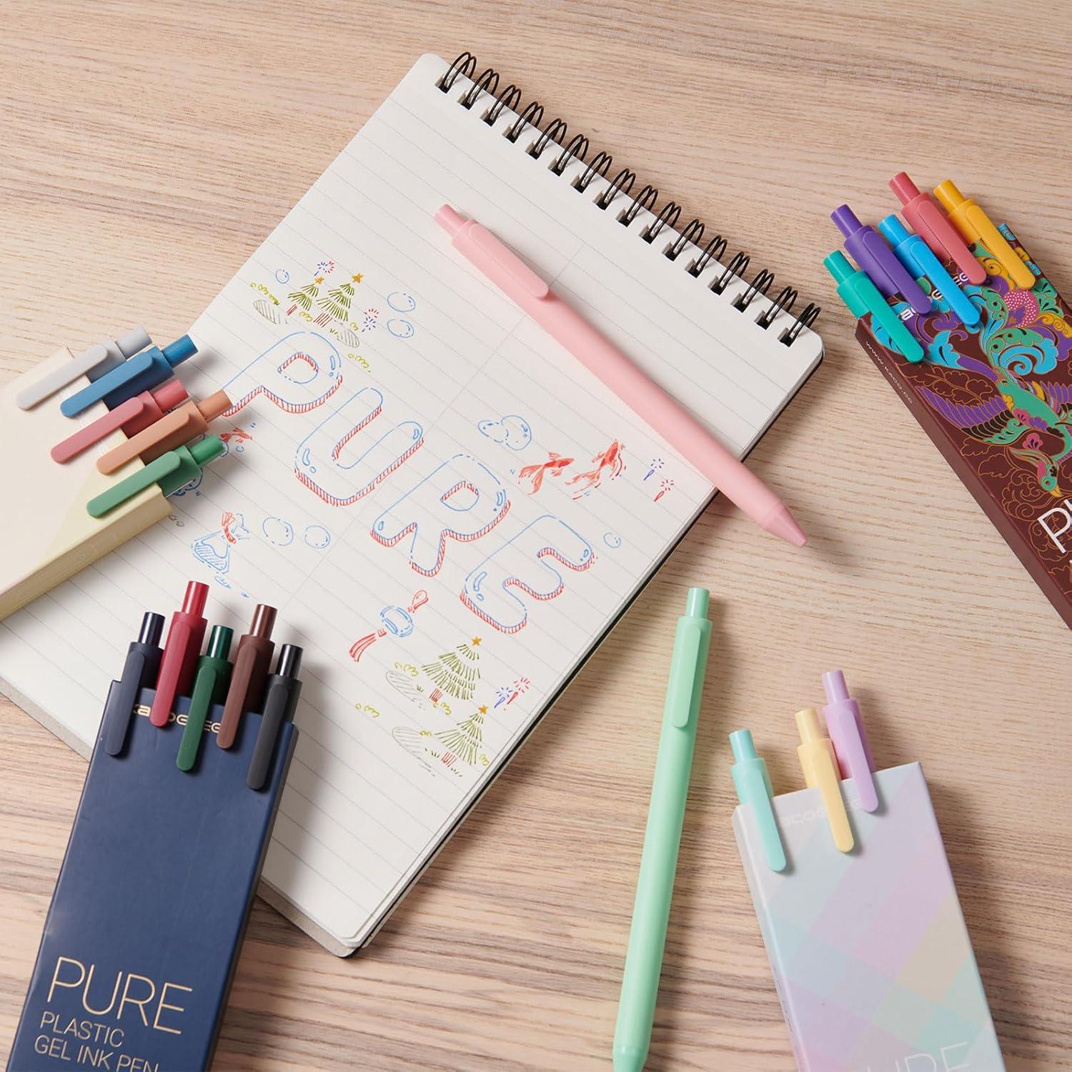 Bolígrafos de Gel Kaco PURE 30 Colores 0.5 mm Punta Fina