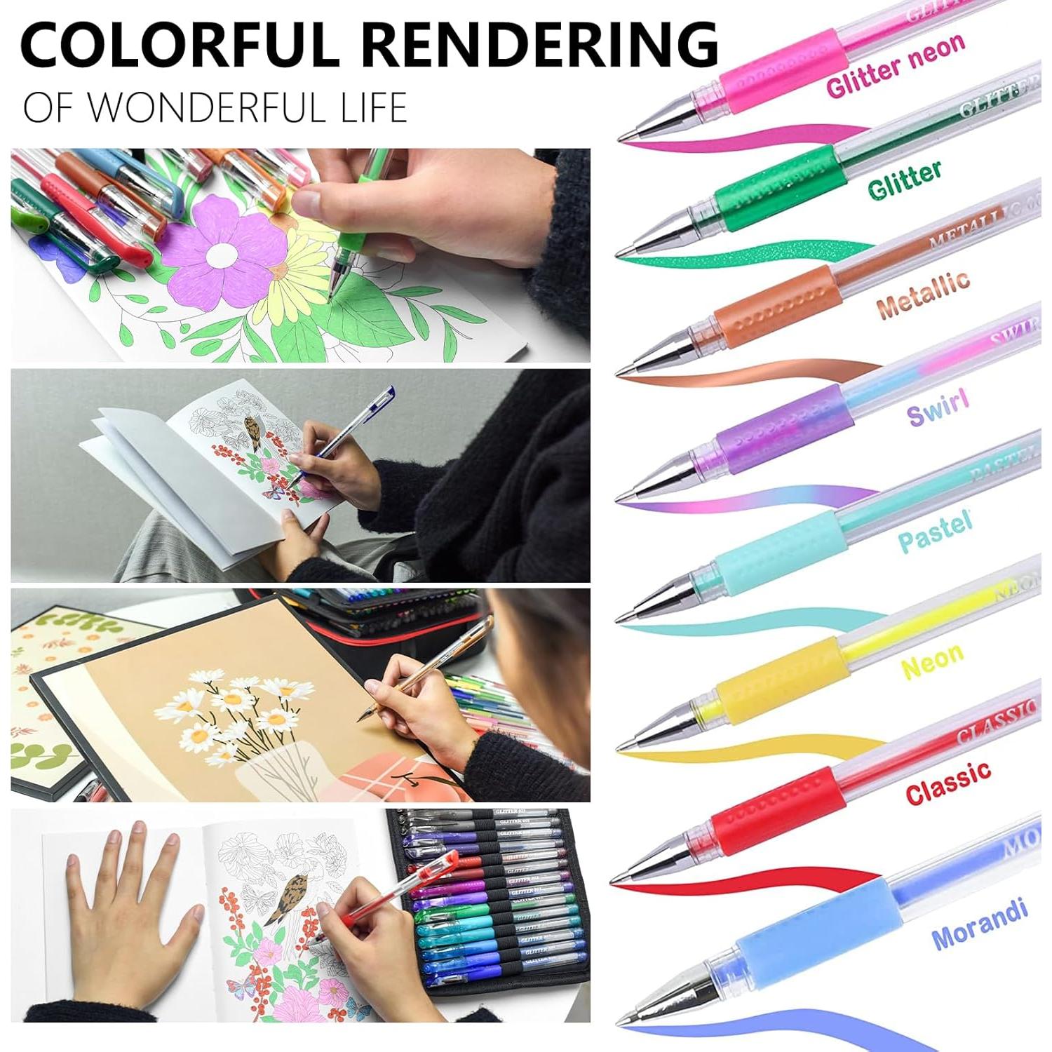 Paquete de 198 Bolígrafos de Gel ZZWUAPT con 180 Recargas