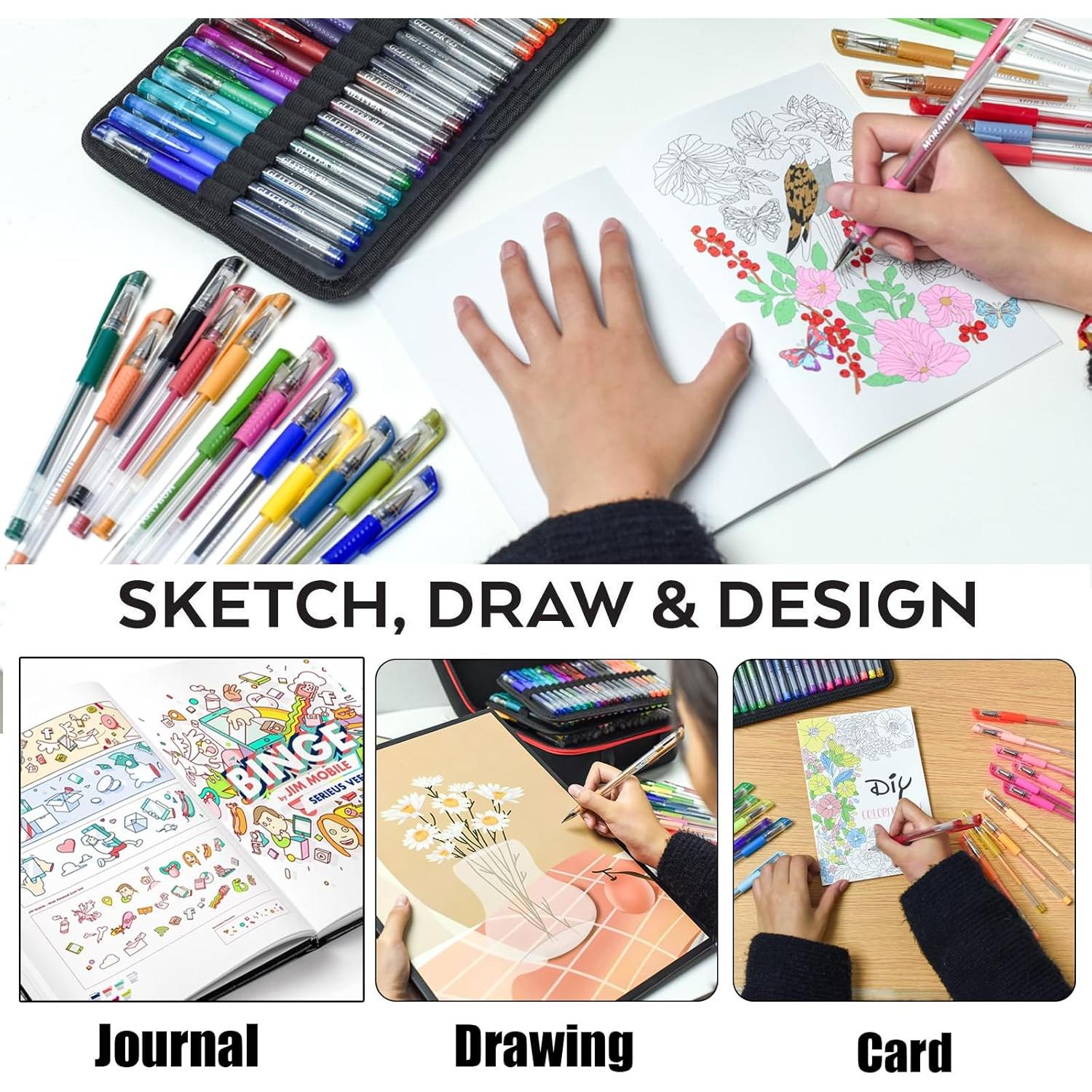 Paquete de 198 Bolígrafos de Gel ZZWUAPT con 180 Recargas