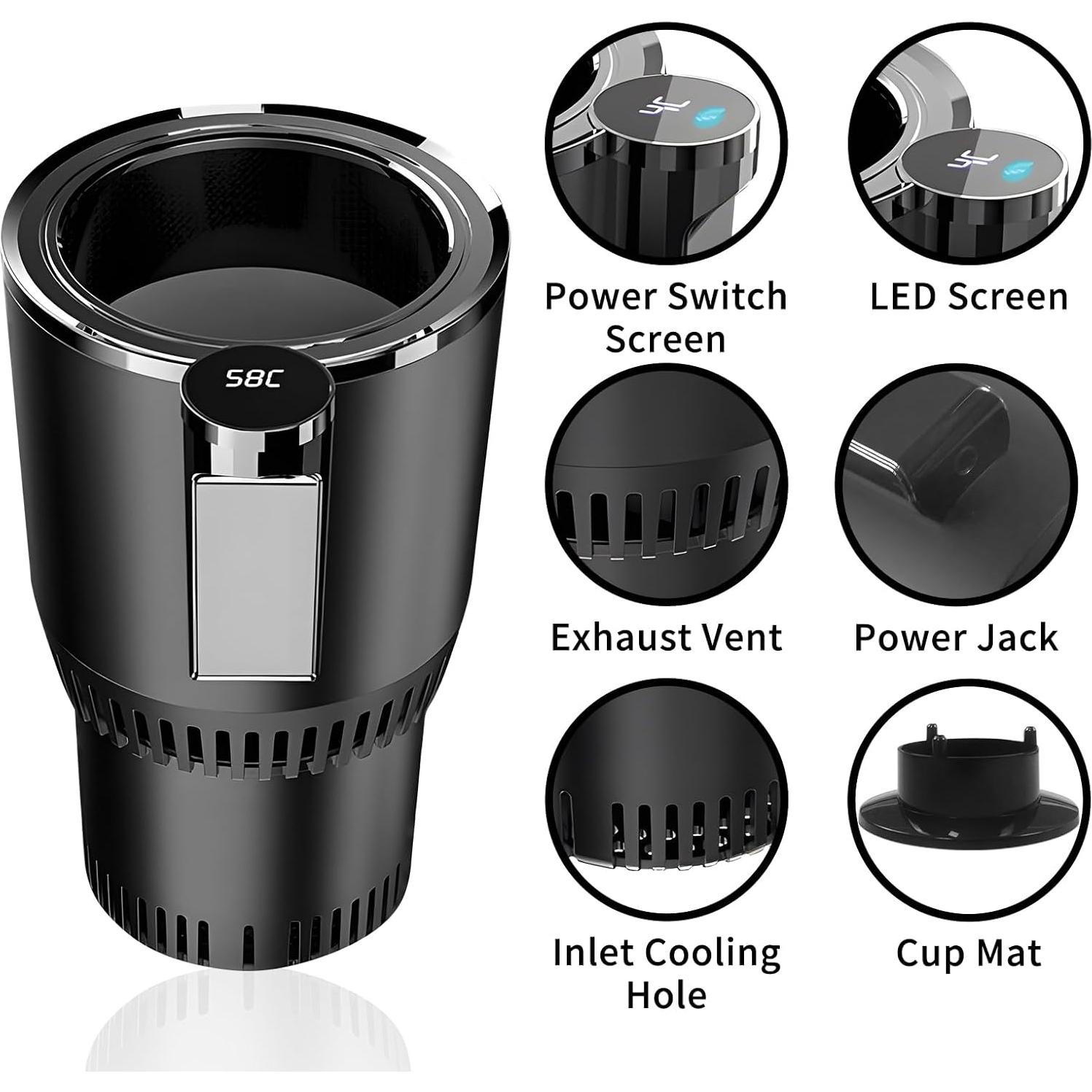 Taza de coche inteligente HPYDIY 2-en-1 caliente y fría