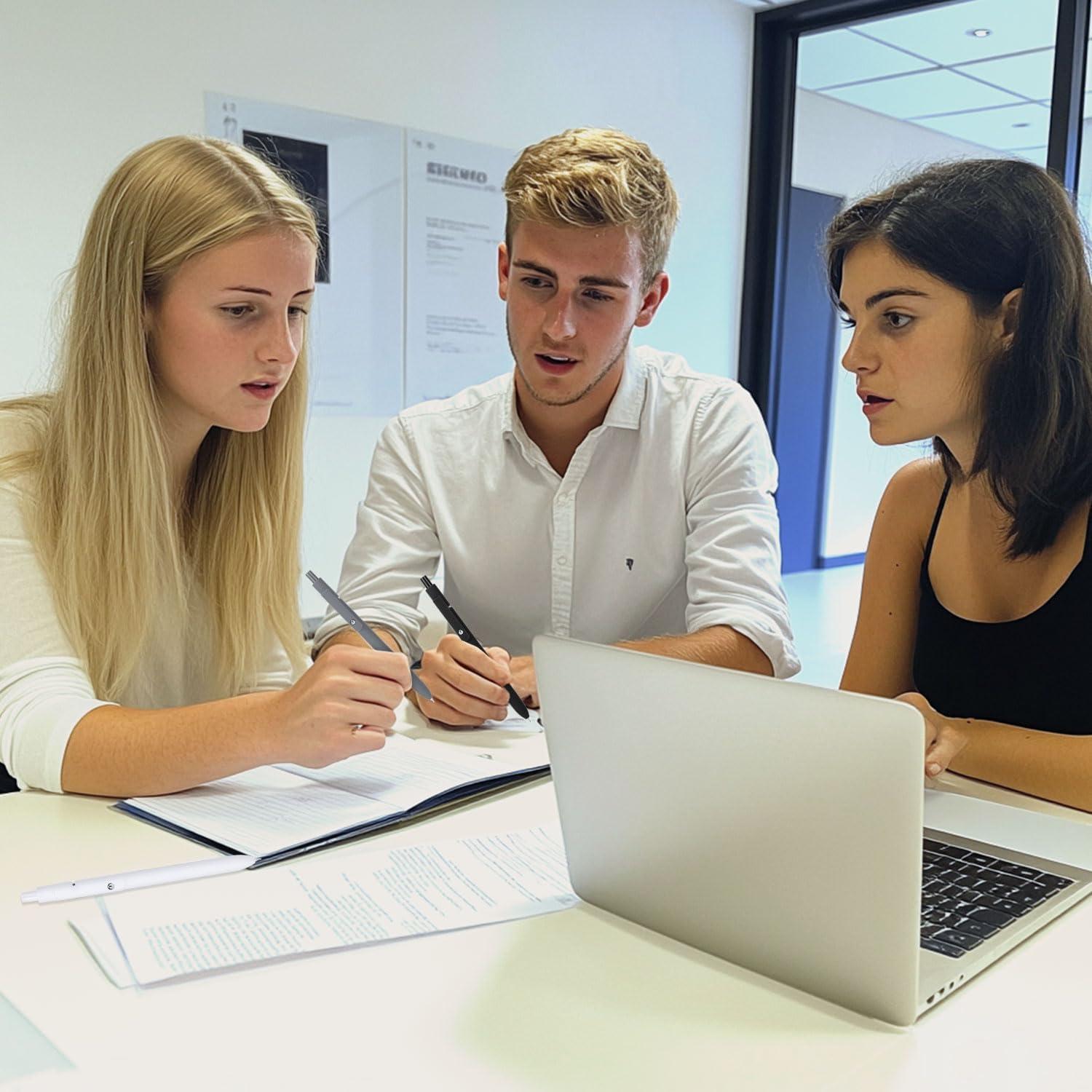 Bolígrafos de Gel FIOVER 0.5mm 6Pcs Tinta Negra Suave