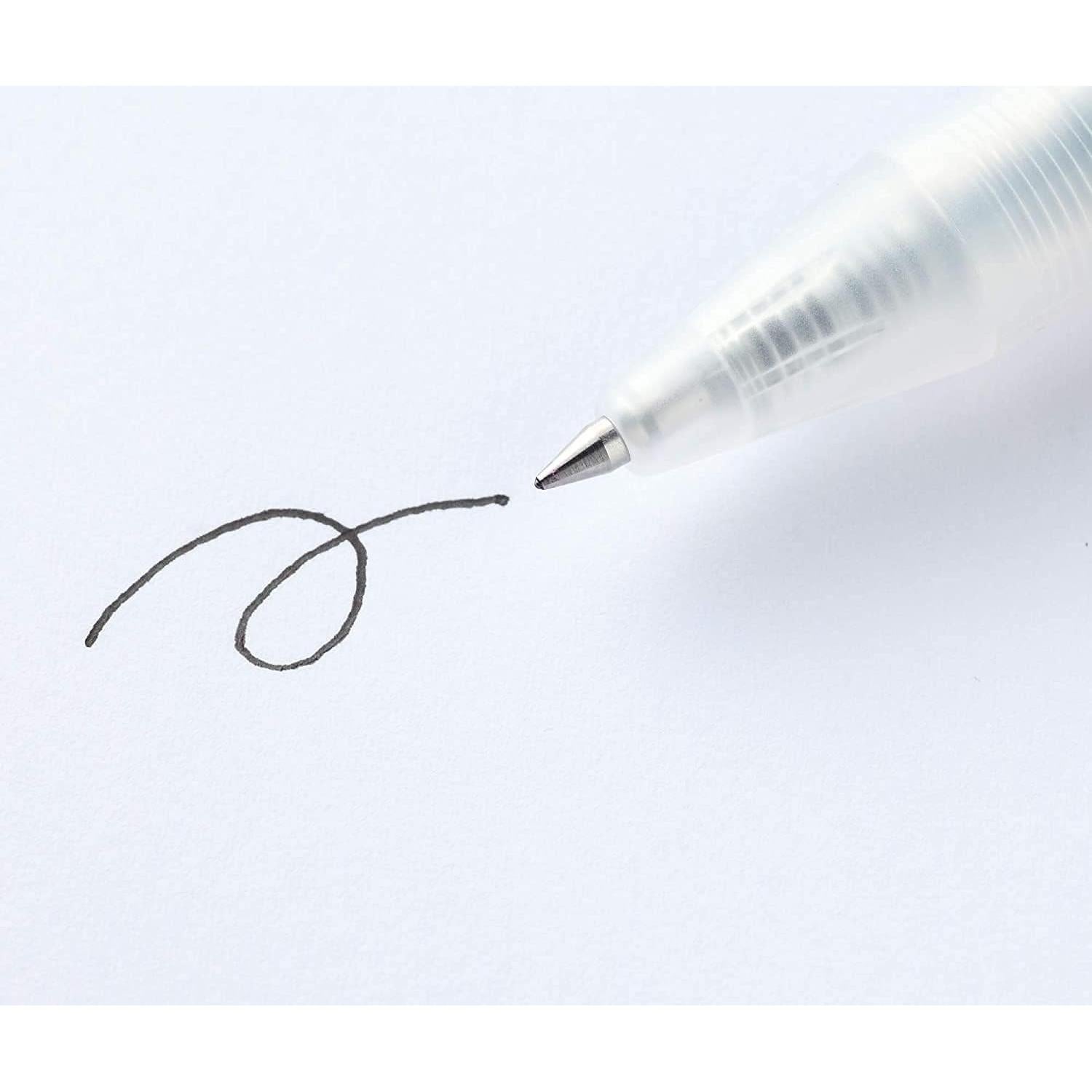 Conjunto de 10 bolígrafos de gel Muji retráctiles 0.5 mm negro