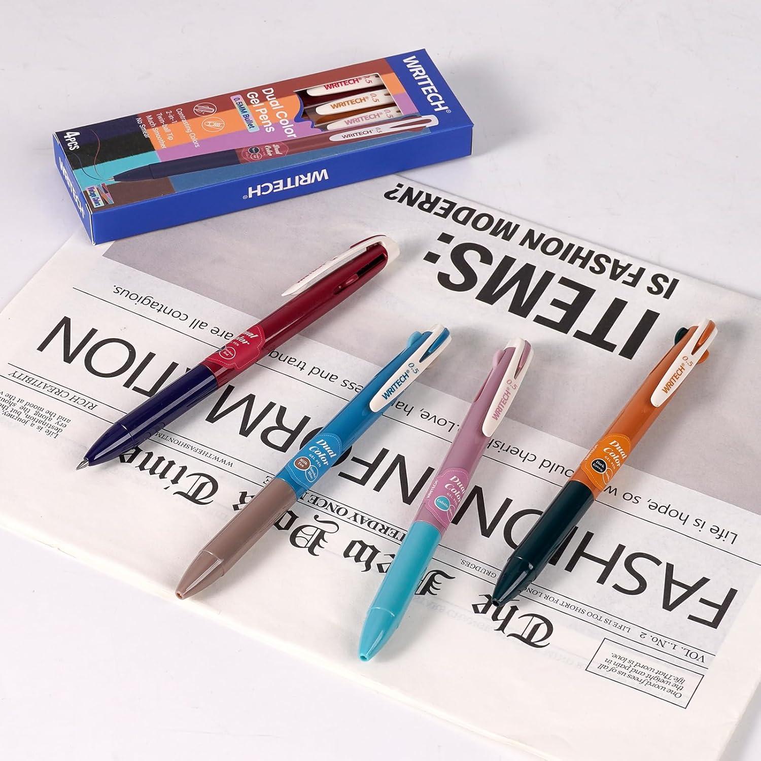 Bolígrafos de Gel Retráctiles WRITECH 0.5mm Multicolor 4 Pcs
