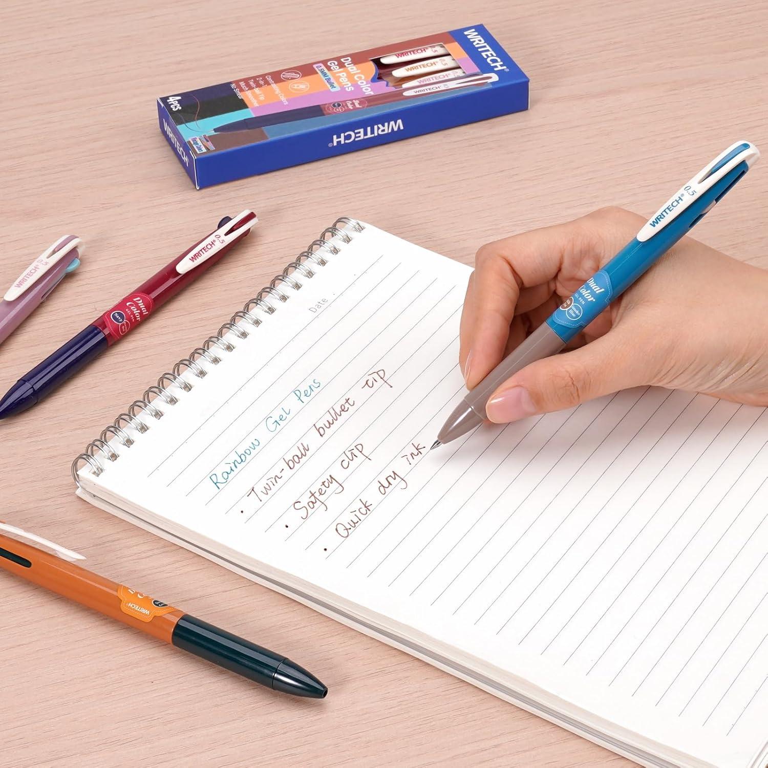Bolígrafos de Gel Retráctiles WRITECH 0.5mm Multicolor 4 Pcs