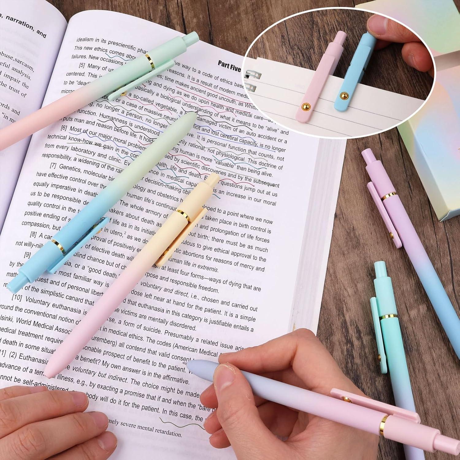 Bolígrafos de Gel ITAWIXS 0.5mm Tinta Negra Secado Rápido 6 Pcs