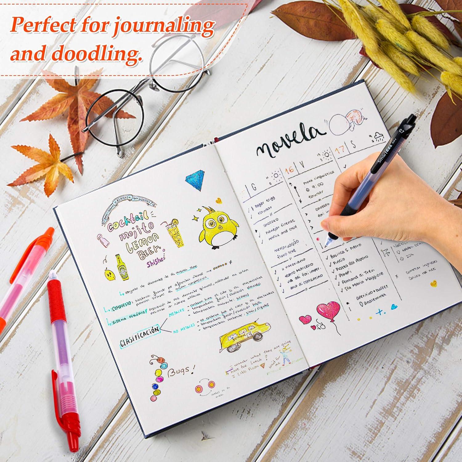 Bolígrafos de Gel Retráctiles Smart Color Art - 20 Colores, 0.7 mm