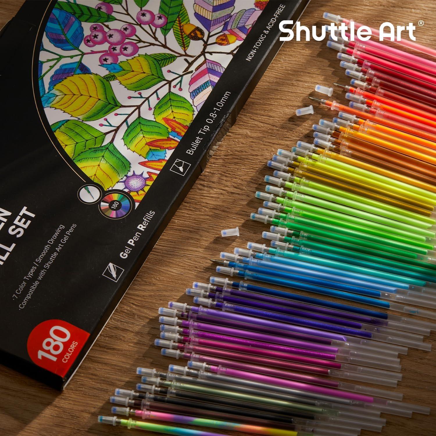 Recargas de bolígrafo de gel Shuttle Art 180 colores únicos