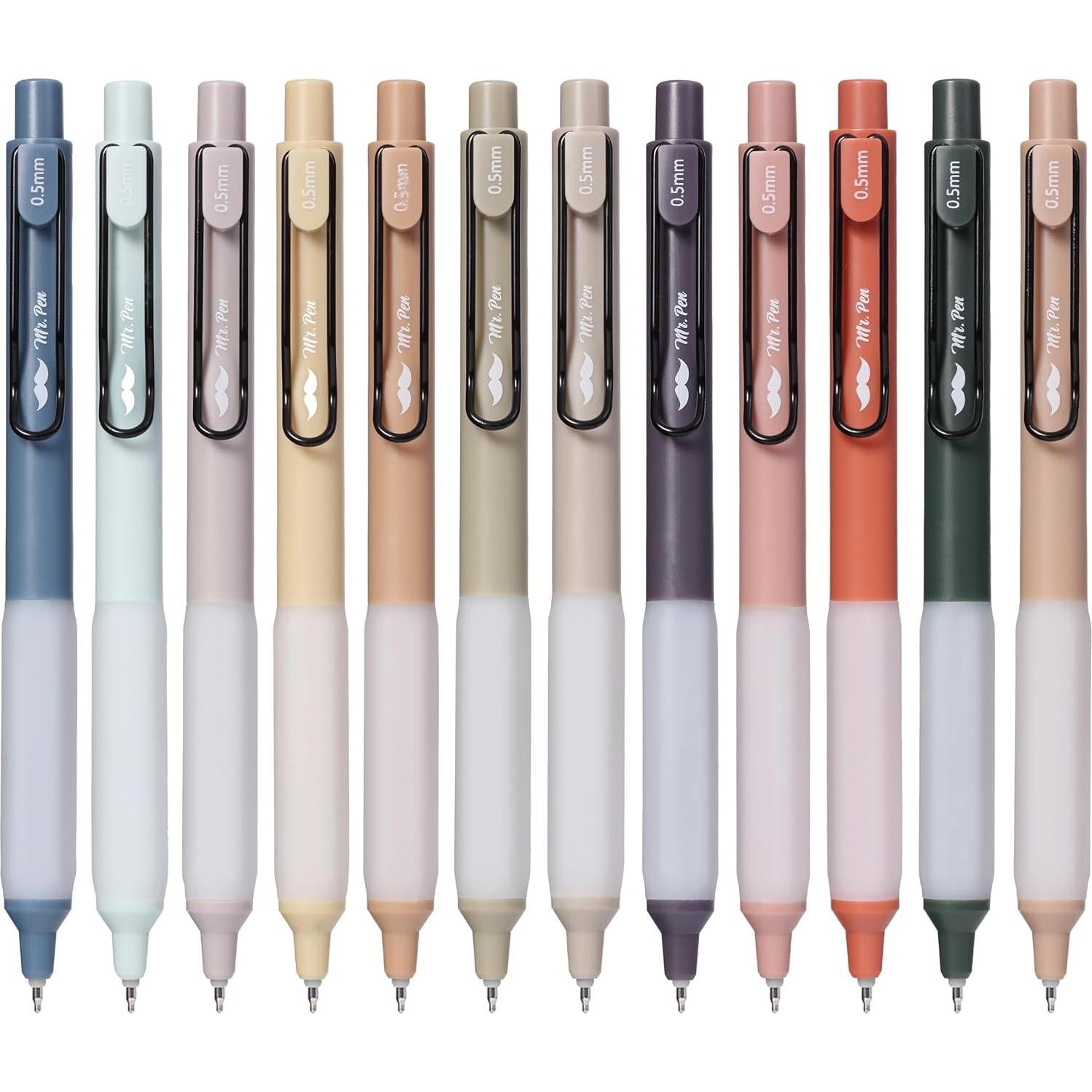 Bolígrafos de Gel Retráctiles Mr. Pen 0.5mm Multicolor - Set 12