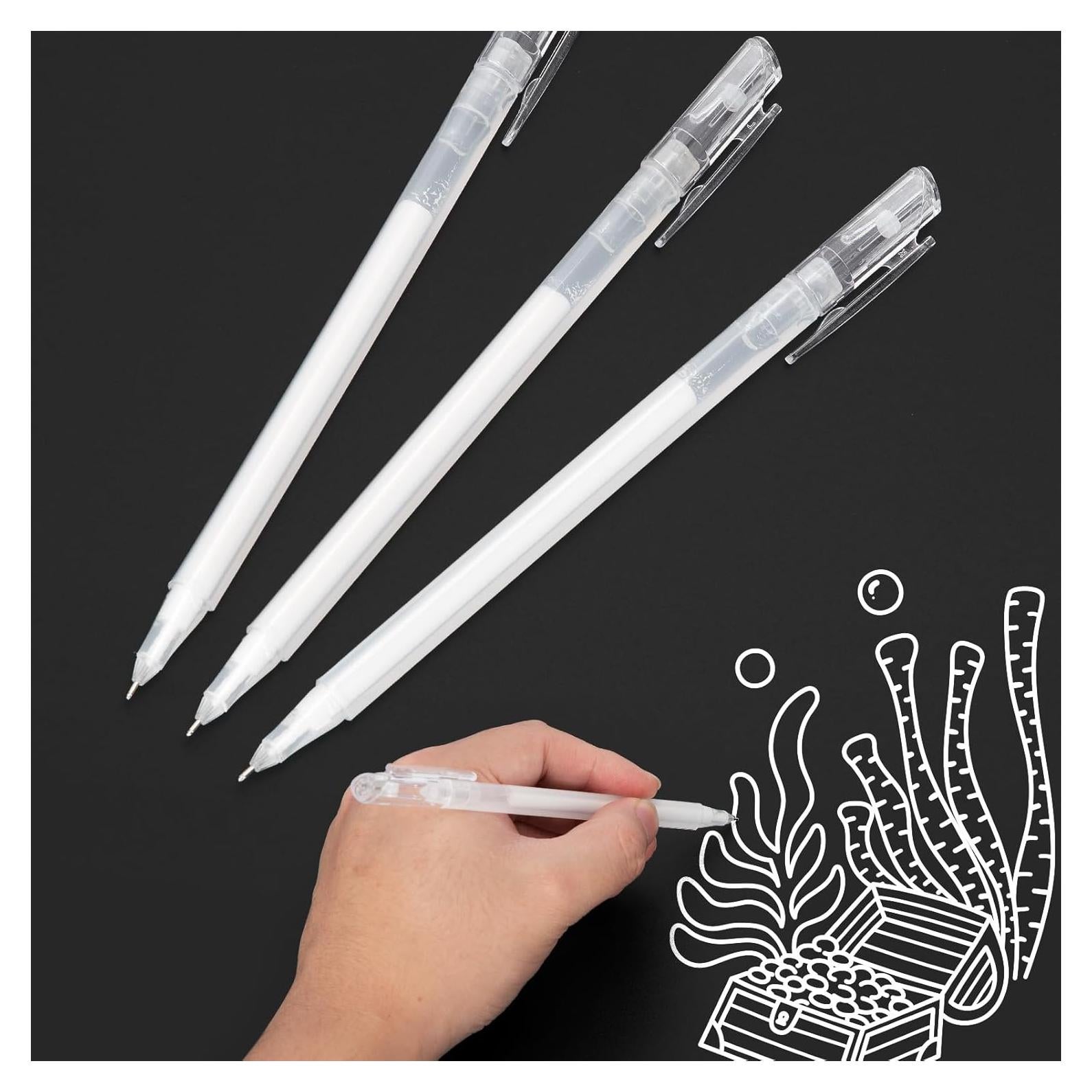 Bolígrafos de Gel Blanco SMOOTHERPRO 0.6mm - 3 Pcs