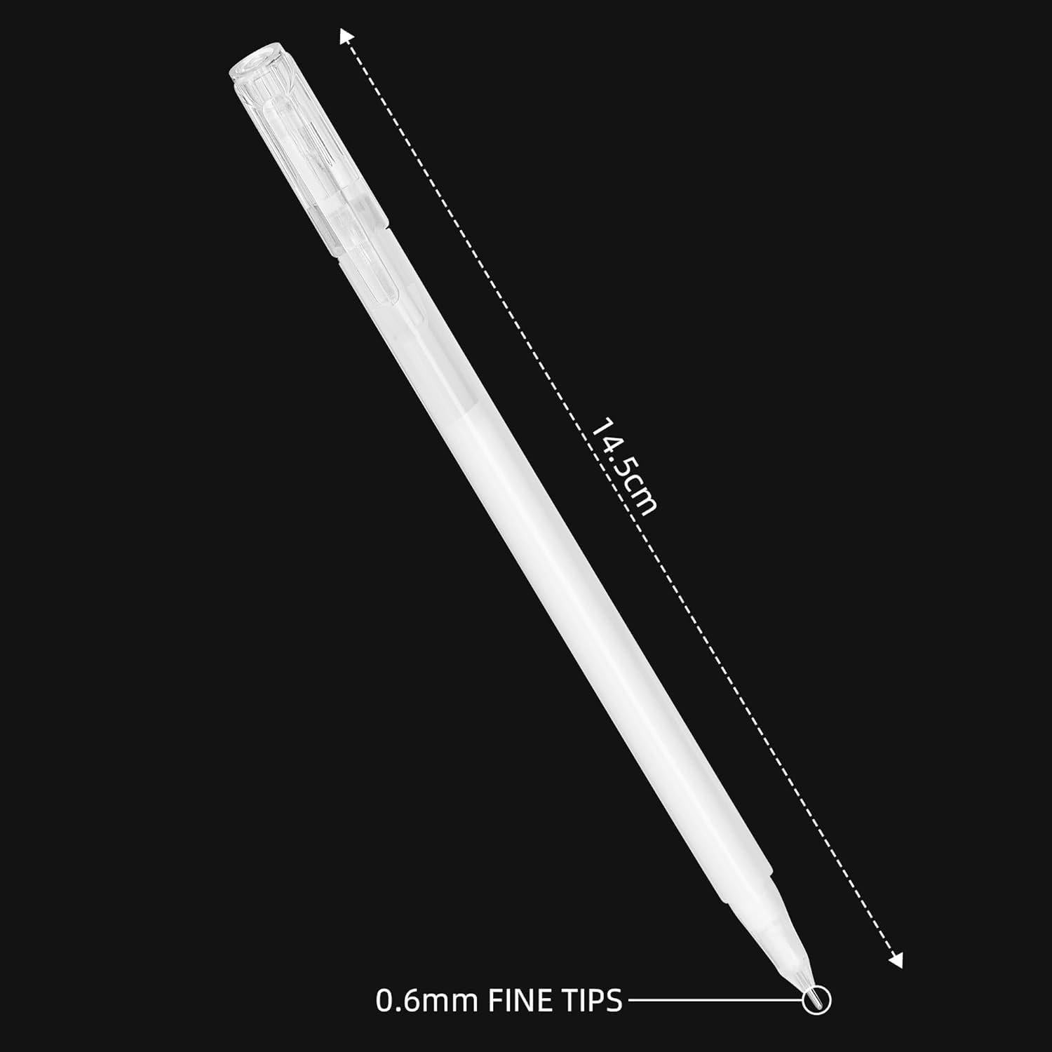 Bolígrafos de Gel Blanco SMOOTHERPRO 0.6mm - 3 Pcs