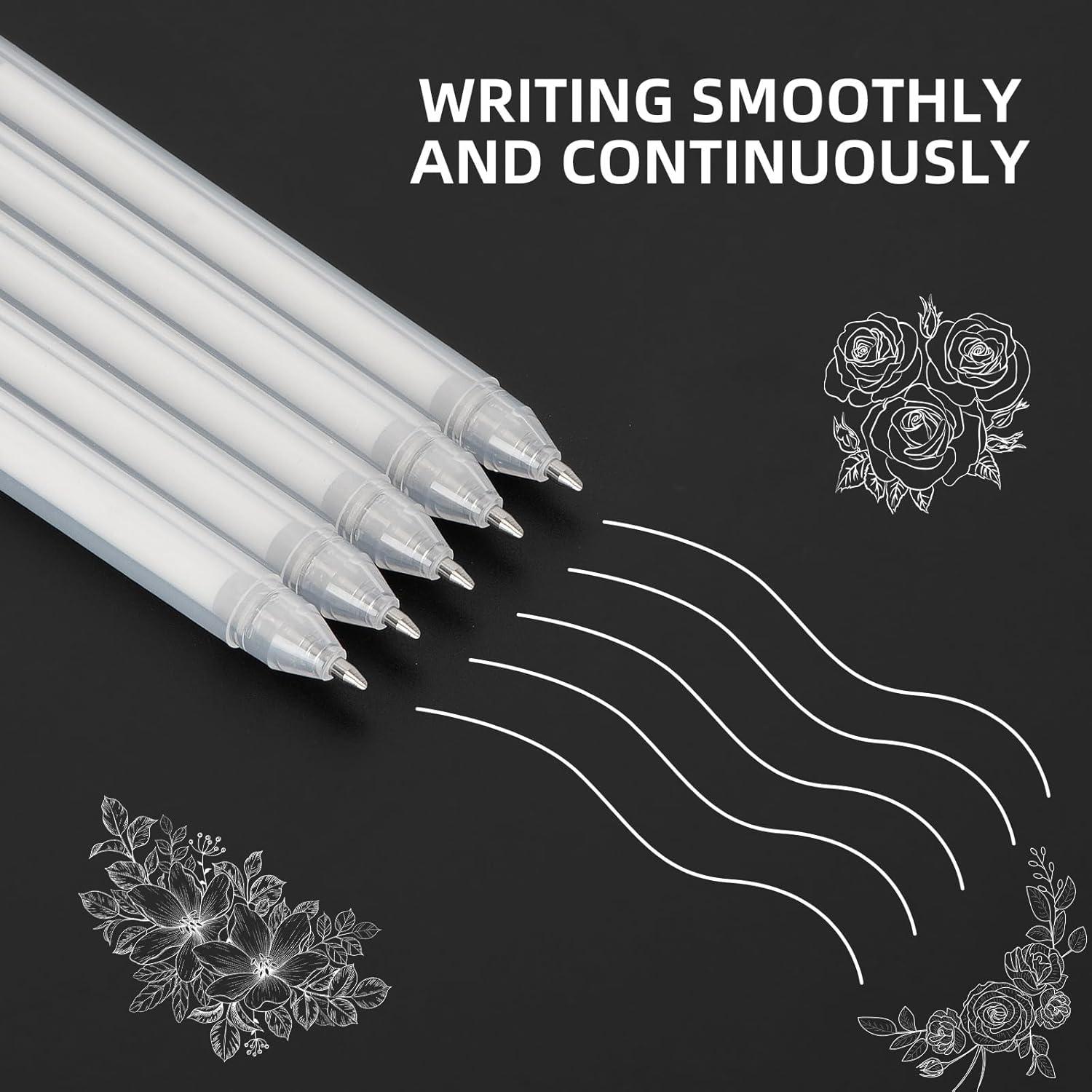Bolígrafos de Gel Blanco SMOOTHERPRO 0.6mm - 3 Pcs