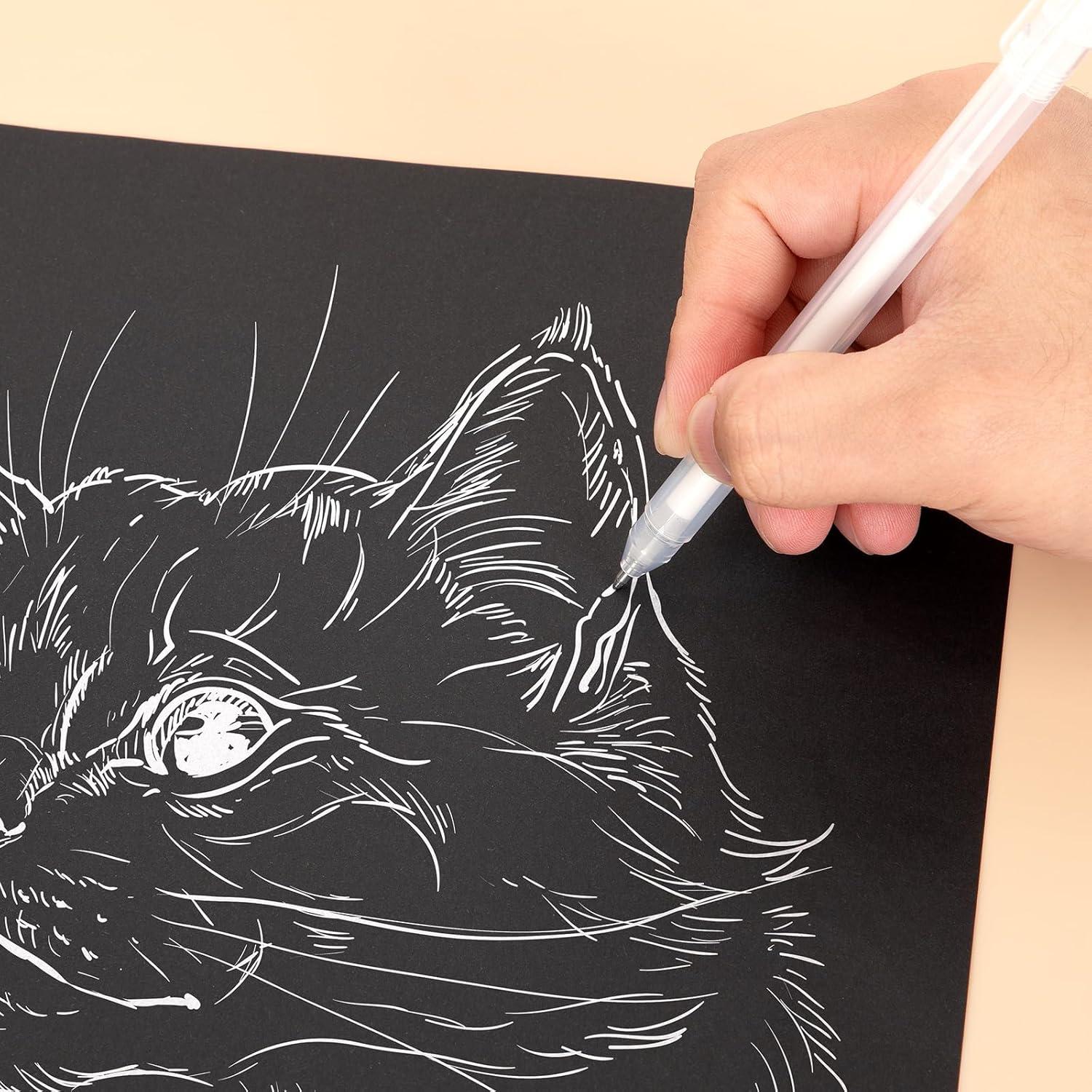 Bolígrafos de Gel Blanco SMOOTHERPRO 0.6mm - 3 Pcs