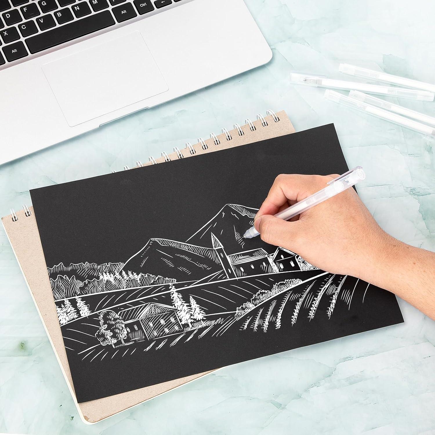 Bolígrafos de Gel Blanco SMOOTHERPRO 0.6mm - 3 Pcs