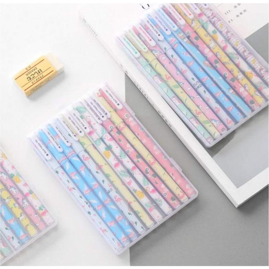 Set de 10 Bolígrafos de Gel Multicolor Toshine 0.5mm