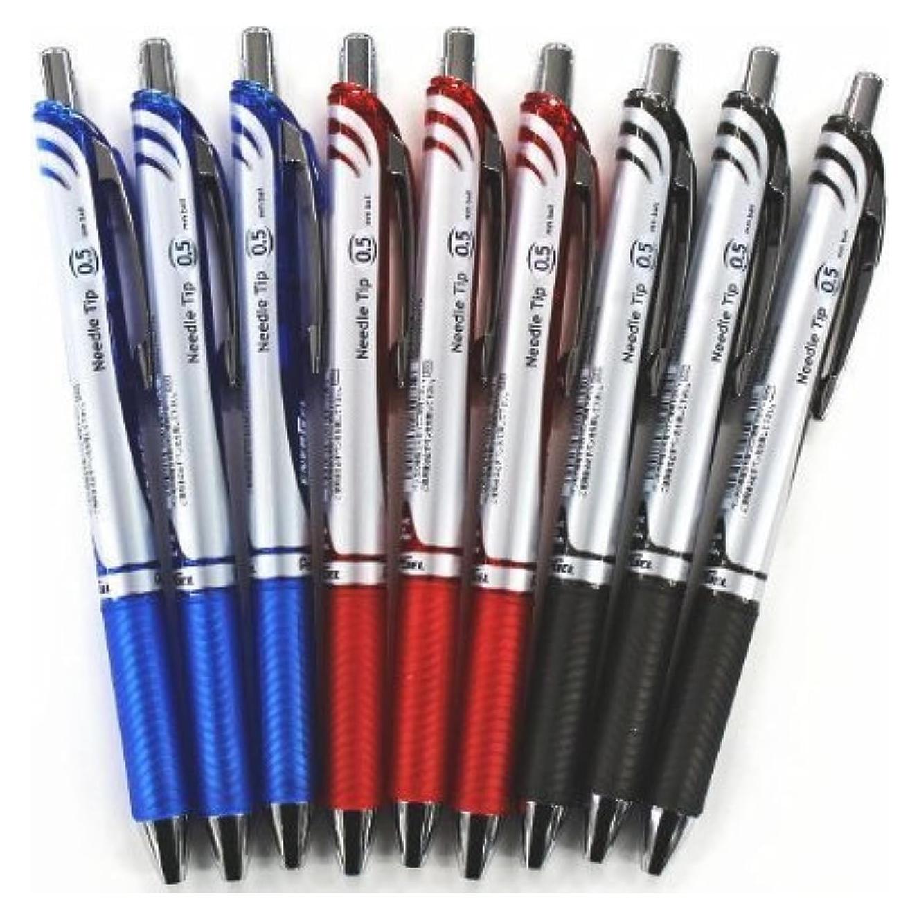 Set de 9 Bolígrafos de Gel Retráctiles Pentel Energel 0.5mm