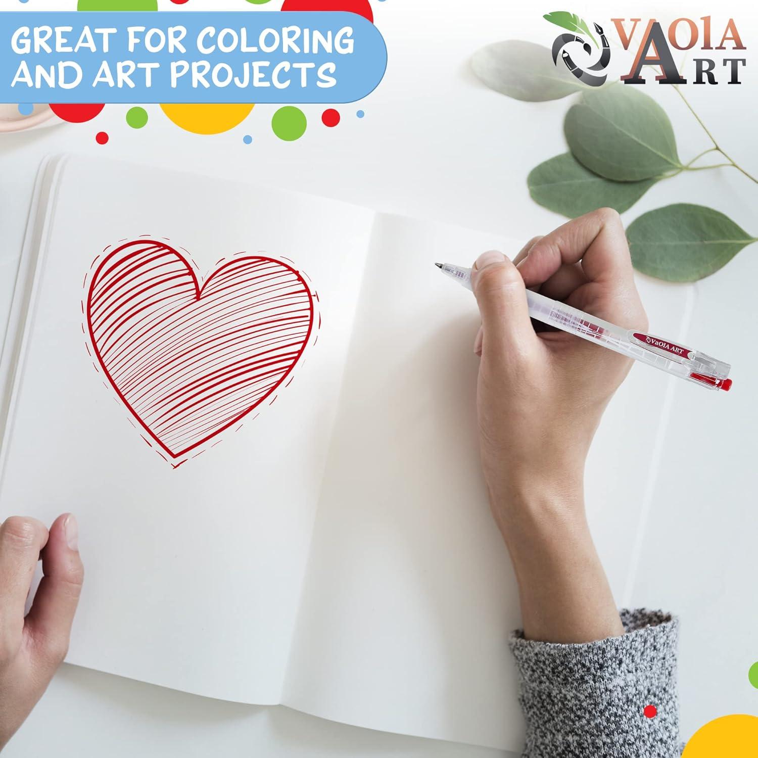 Set de 24 Bolígrafos de Gel Retráctiles VaOlA ART Multicolor