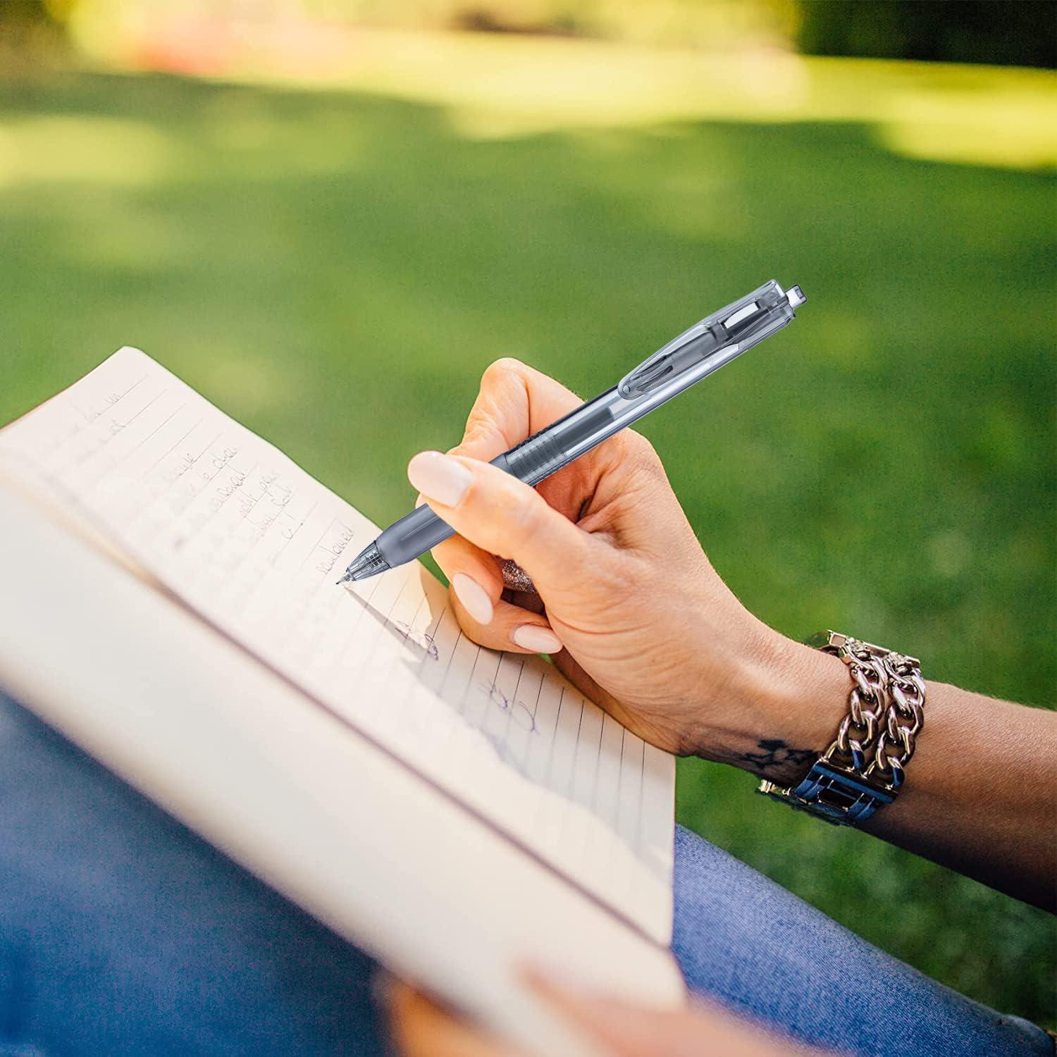 Bolígrafos de Gel Aozora 0.5mm Negros Retráctiles Paquete 40