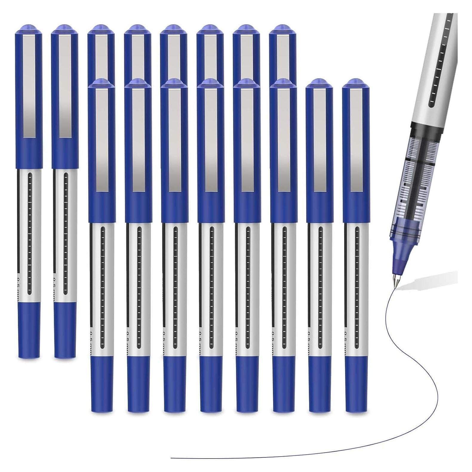 Paquete de 16 bolígrafos JOBONUS azul 0.5mm punta fina