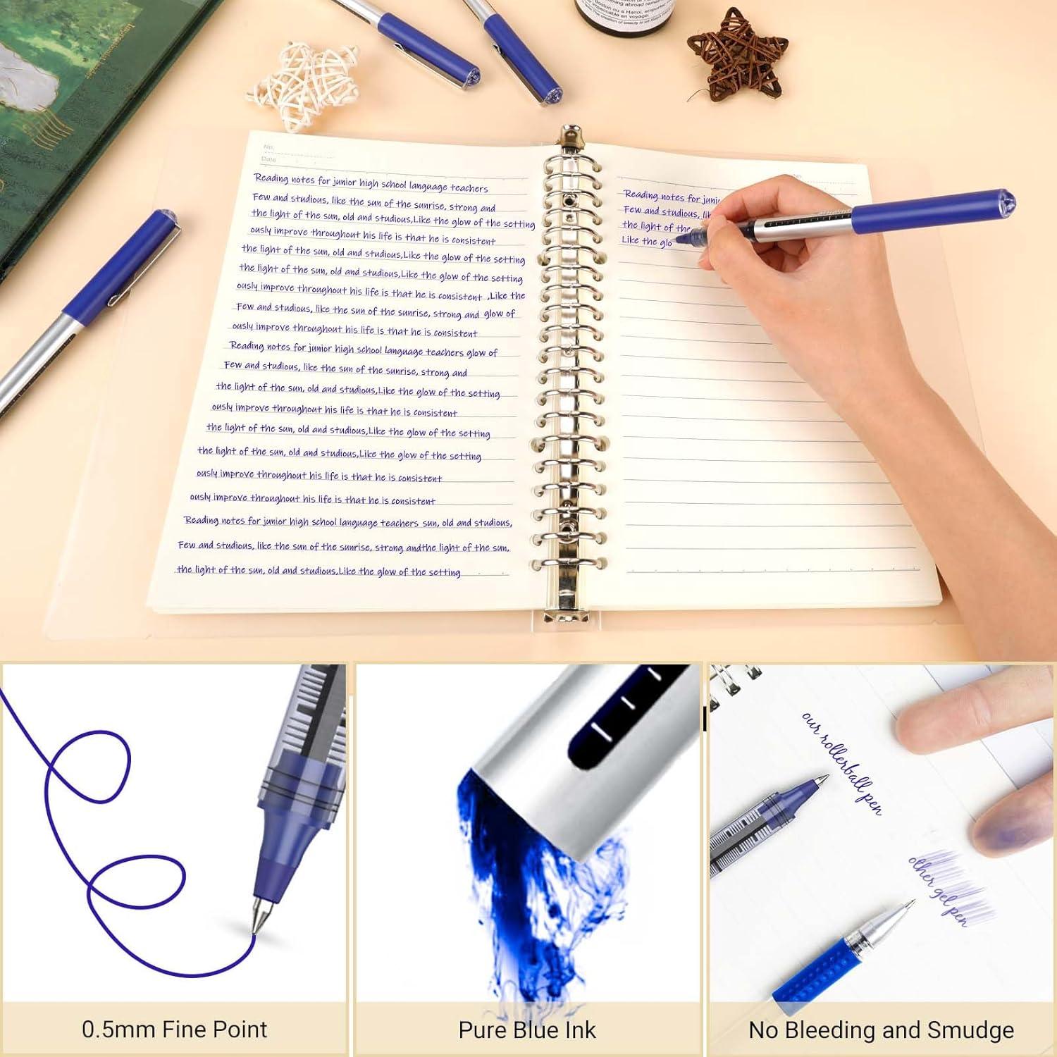 Paquete de 16 bolígrafos JOBONUS azul 0.5mm punta fina