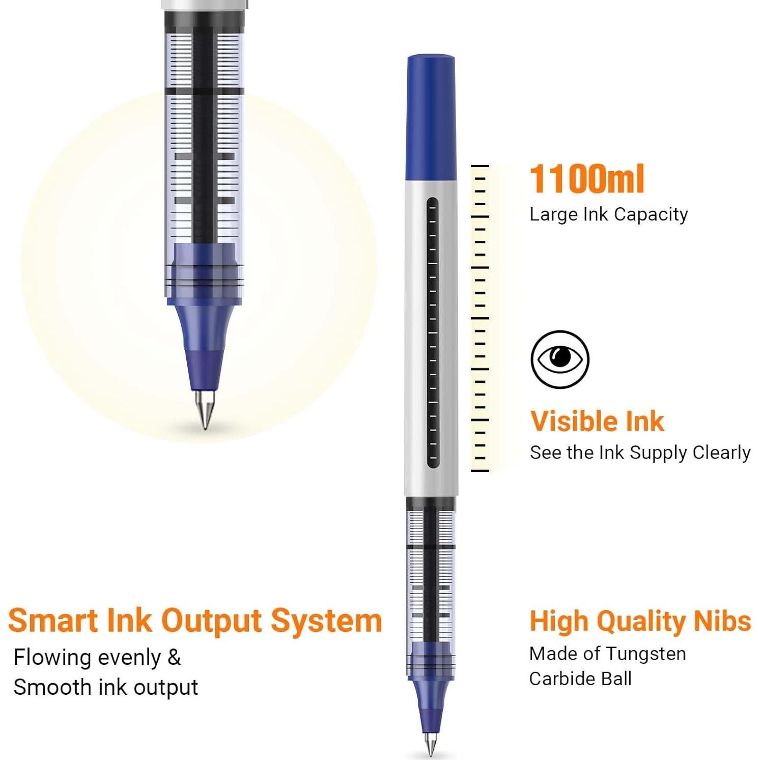 Paquete de 16 bolígrafos JOBONUS azul 0.5mm punta fina