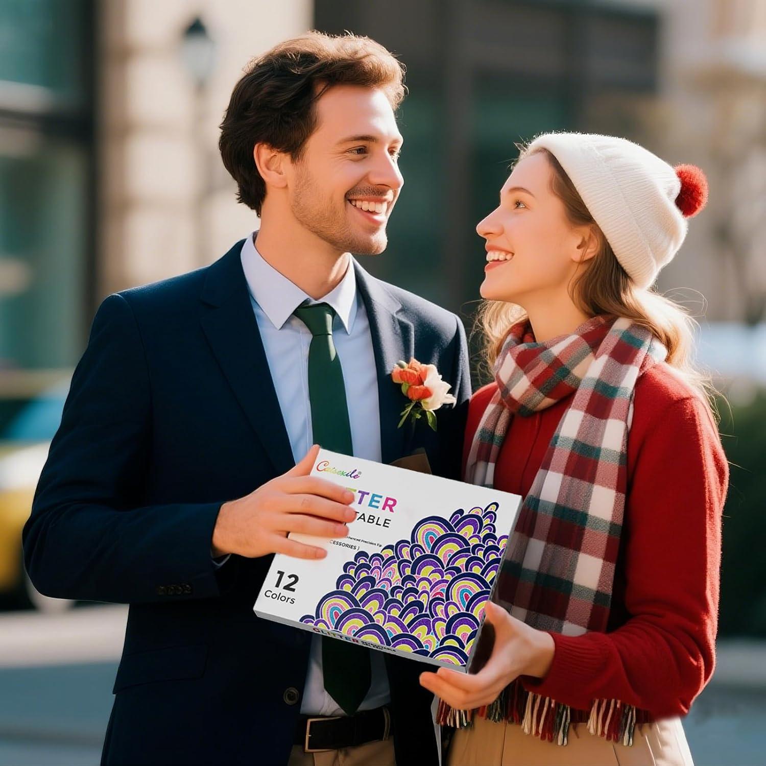 Set de 12 Bolígrafos de Gel Brillante CAISEXILE - Escritura Suave