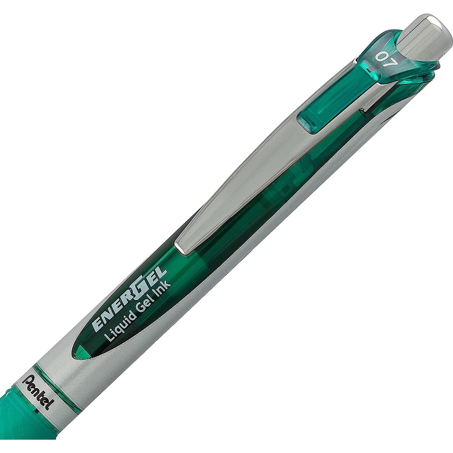Conjunto de bolígrafos de gel Pentel EnerGel Deluxe RTX 0.7mm Verde