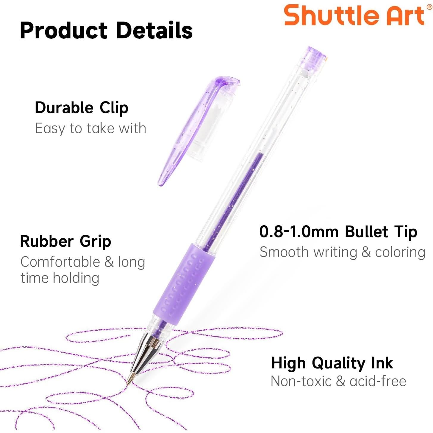 Bolígrafos de Gel Shuttle Art 180 Unidades 12 Colores Vibrantes