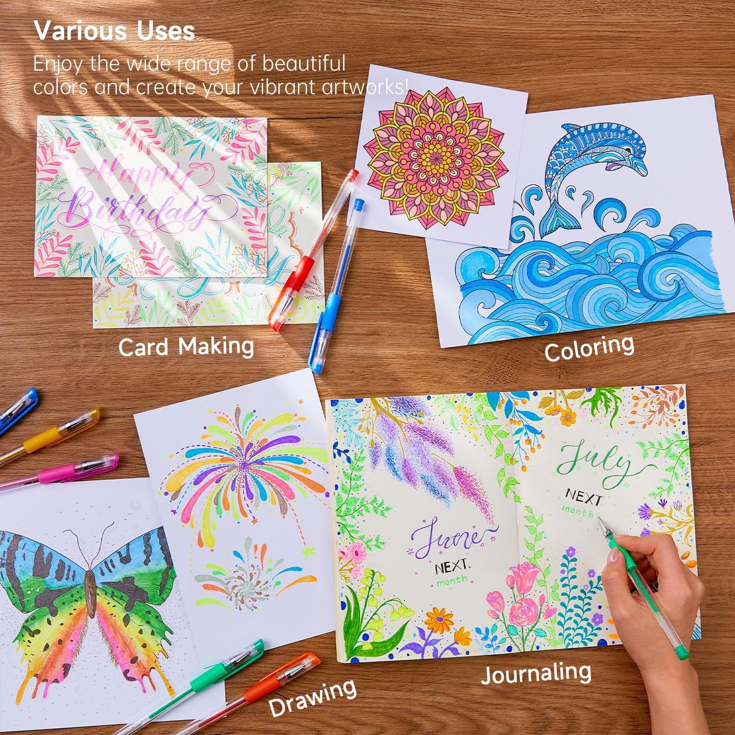 Bolígrafos de Gel Shuttle Art 180 Unidades 12 Colores Vibrantes