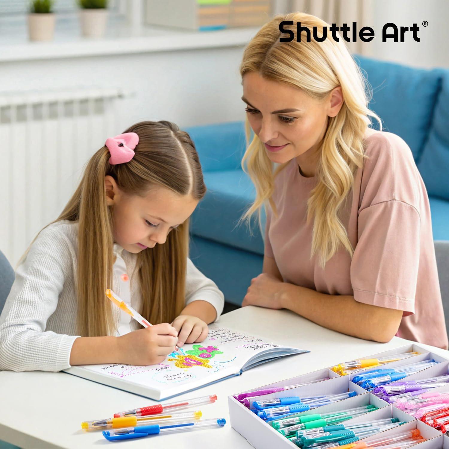 Bolígrafos de Gel Shuttle Art 180 Unidades 12 Colores Vibrantes