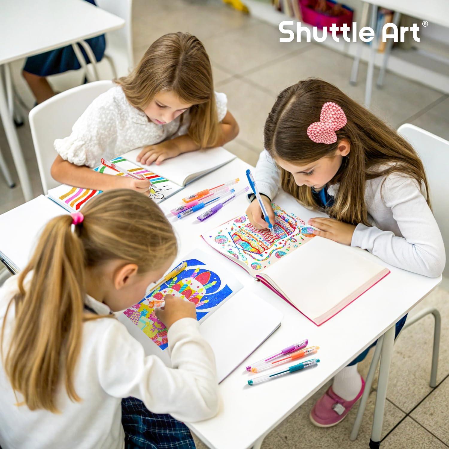 Bolígrafos de Gel Shuttle Art 180 Unidades 12 Colores Vibrantes