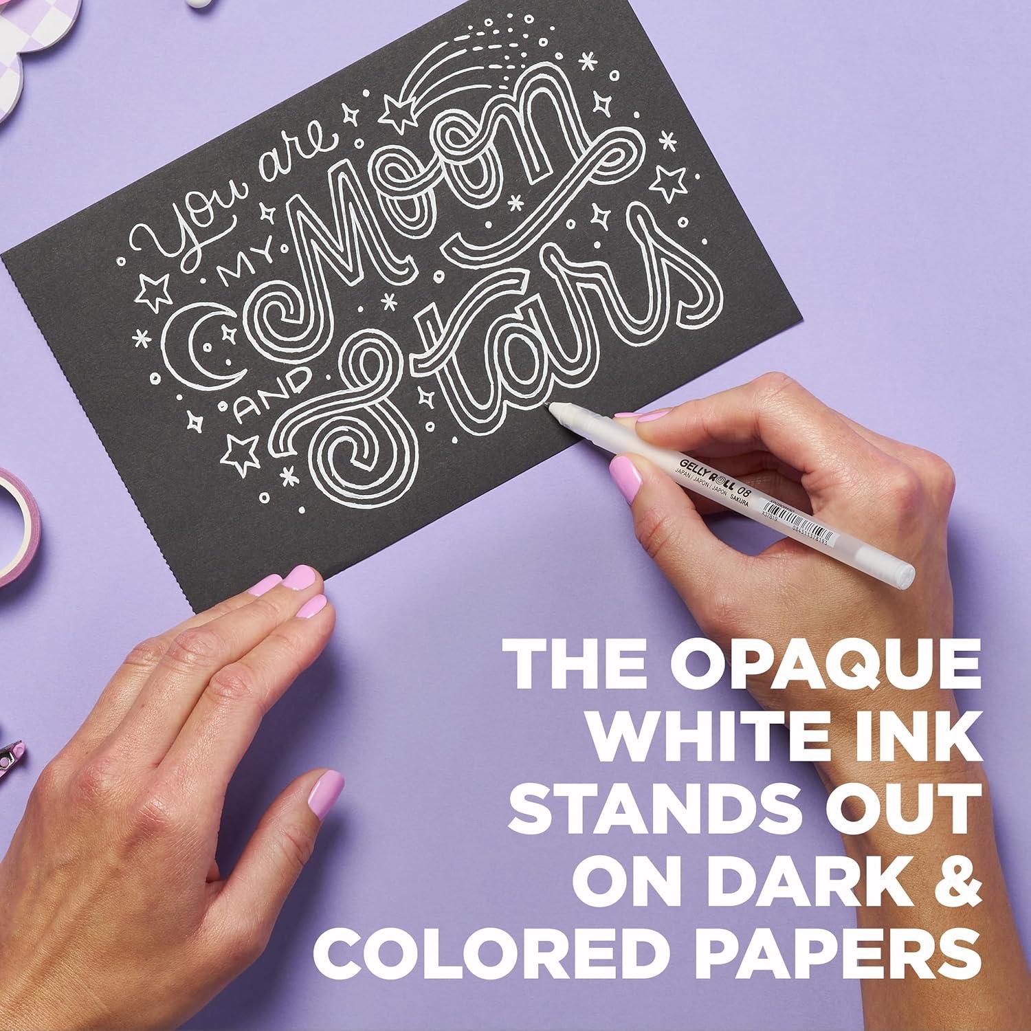 Bolígrafos de Gel Sakura Gelly Roll Tinta Blanca 6 Piezas