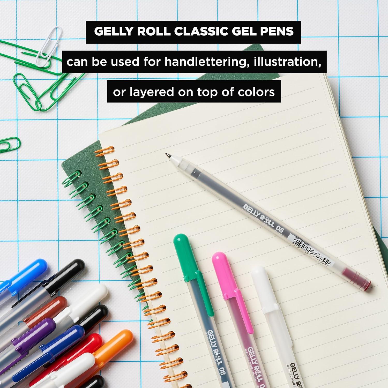 Bolígrafos de Gel Sakura Gelly Roll Tinta Blanca 6 Piezas