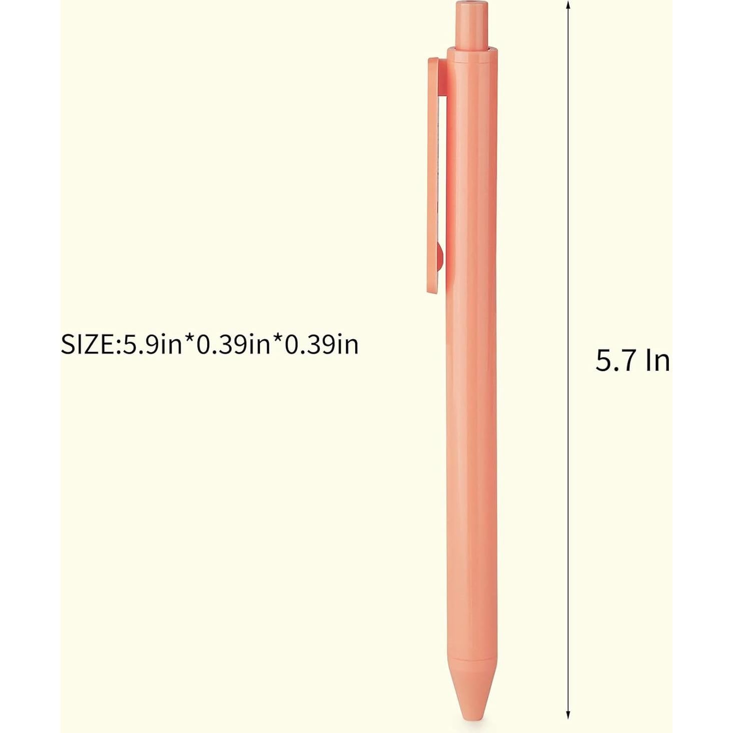 Bolígrafos Retráctiles Pastel WY WENYUAN 12 Pcs Tinta Negra 1mm