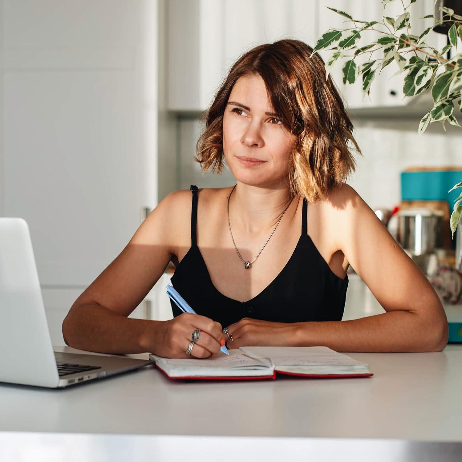 Bolígrafos Retráctiles Pastel WY WENYUAN 12 Pcs Tinta Negra 1mm