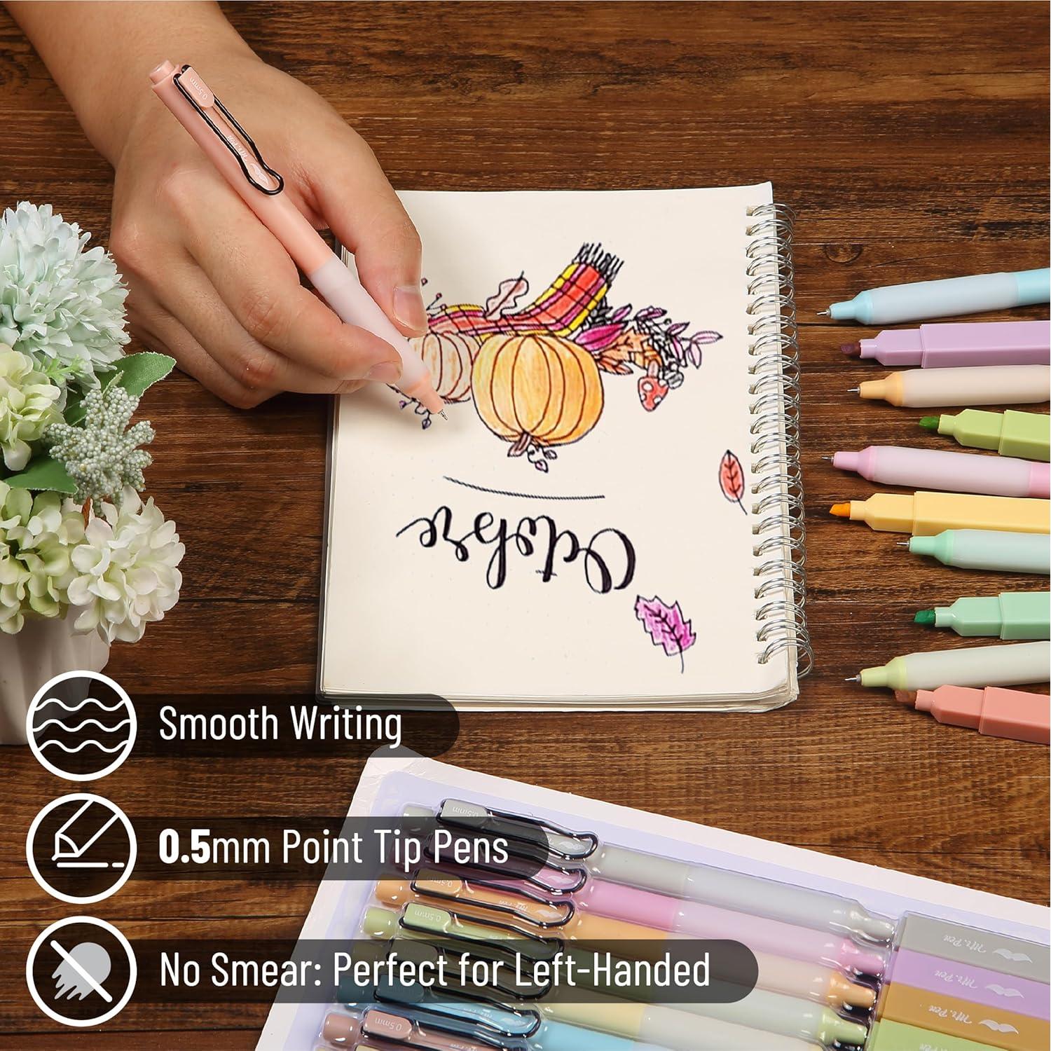 Resaltadores y Bolígrafos de Gel Mr. Pen, Paquete de 24, Colores Variados