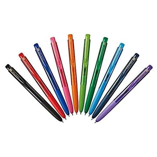 Bolígrafo de Gel Retráctil Uni-ball Signo RT1, Set 10 Colores
