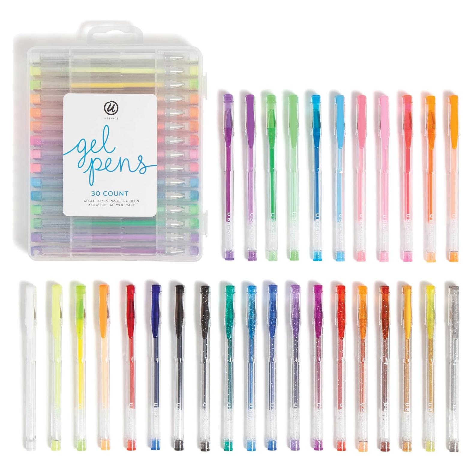 Set de 30 Bolígrafos de Gel Metálicos U Brands - Colores Asortidos