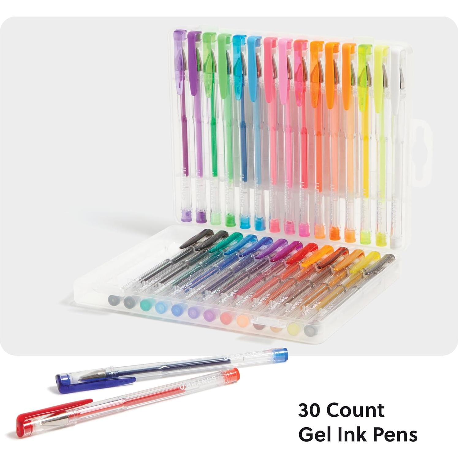 Set de 30 Bolígrafos de Gel Metálicos U Brands - Colores Asortidos