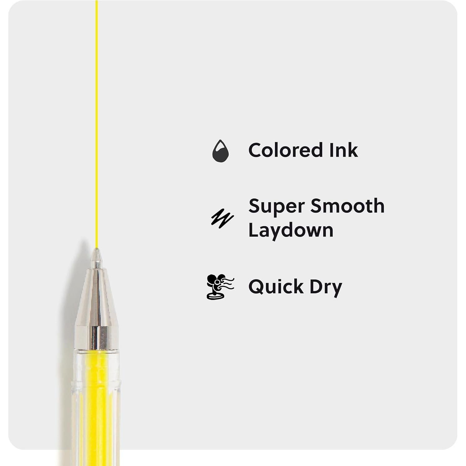 Set de 30 Bolígrafos de Gel Metálicos U Brands - Colores Asortidos