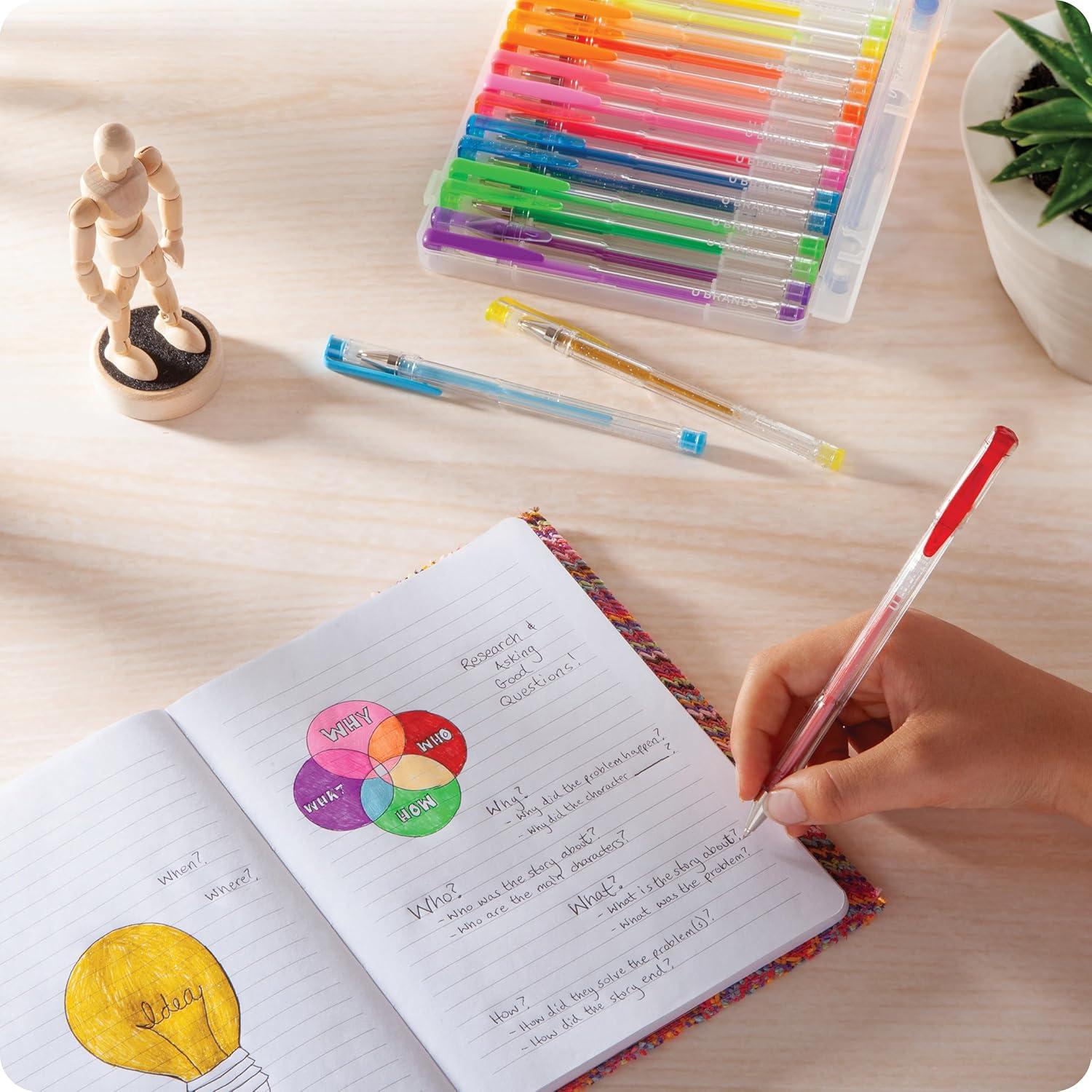 Set de 30 Bolígrafos de Gel Metálicos U Brands - Colores Asortidos