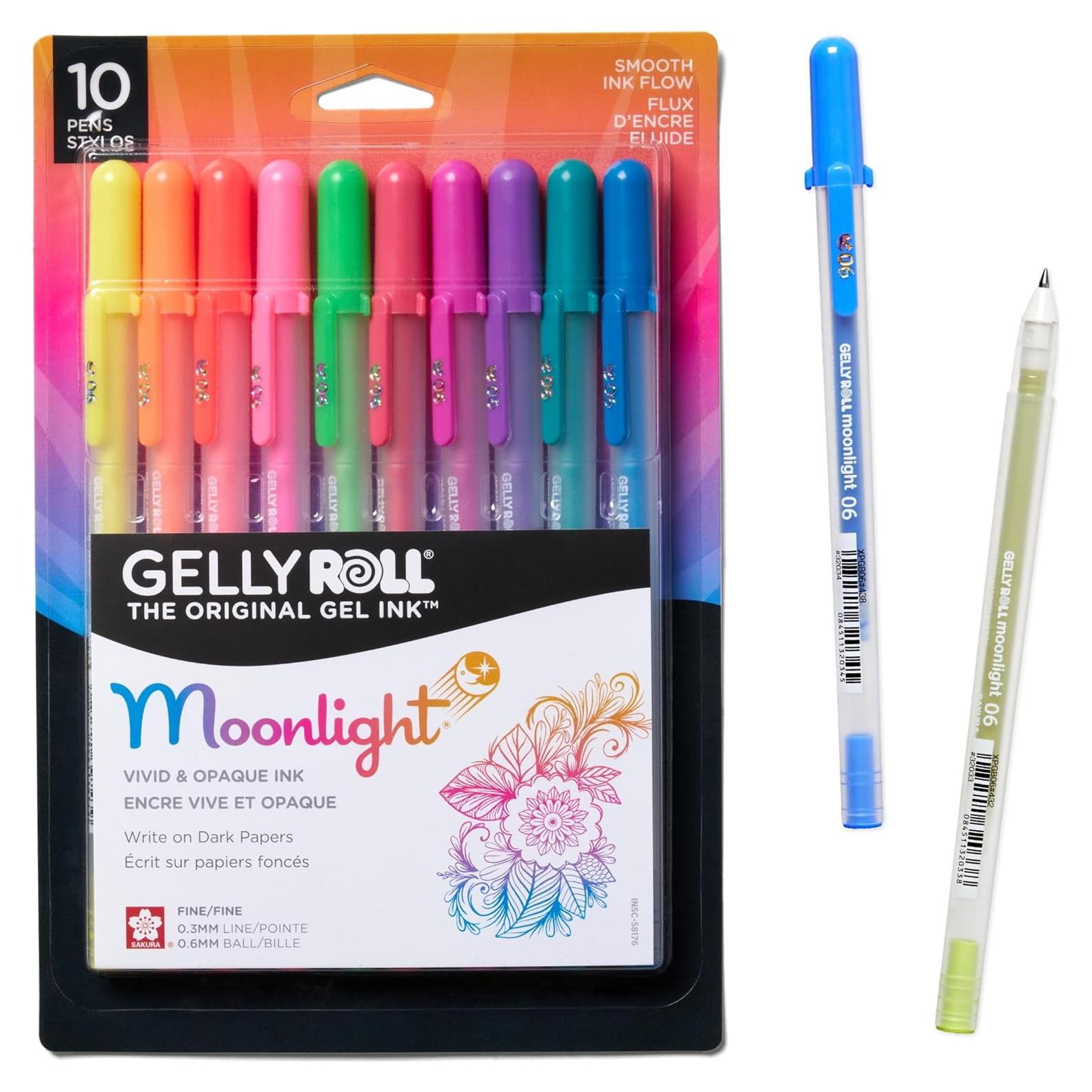 Bolígrafos de Gel SAKURA Gelly Roll Moonlight 10 Colores 0.3mm