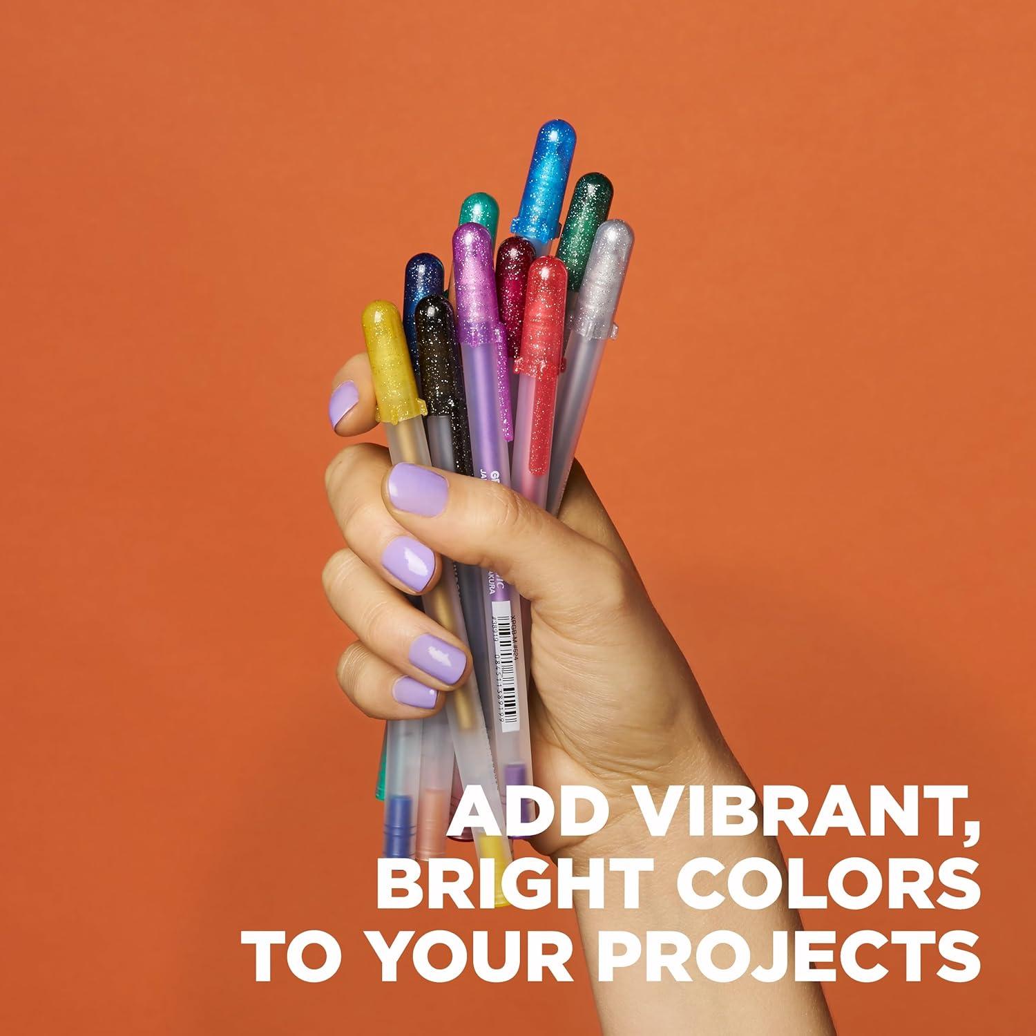 Bolígrafos de Gel Metálicos SAKURA Gelly Roll - 10 Piezas