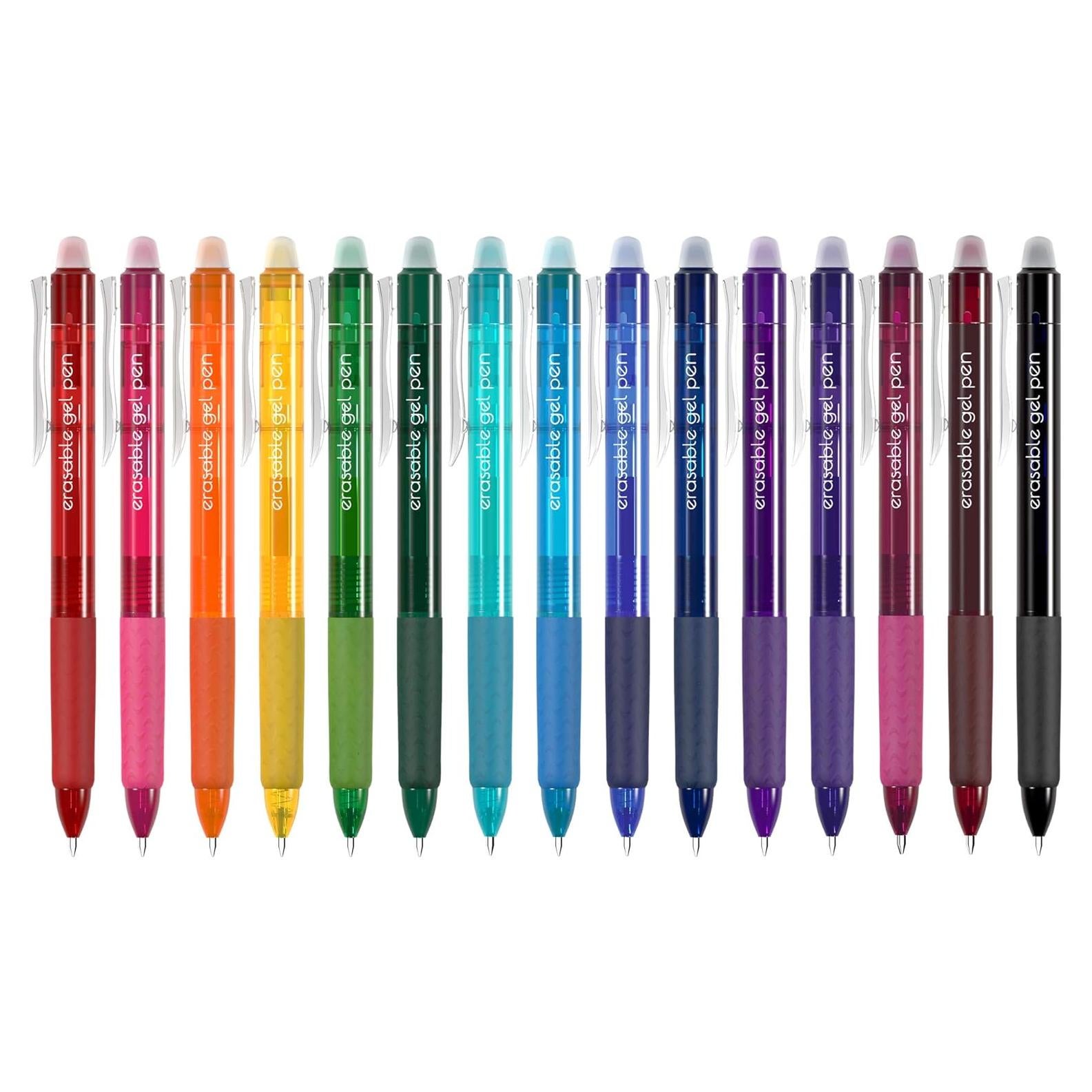 Bolígrafos Gel Borrables Vanstek 15 Colores Punta Fina 0.7mm