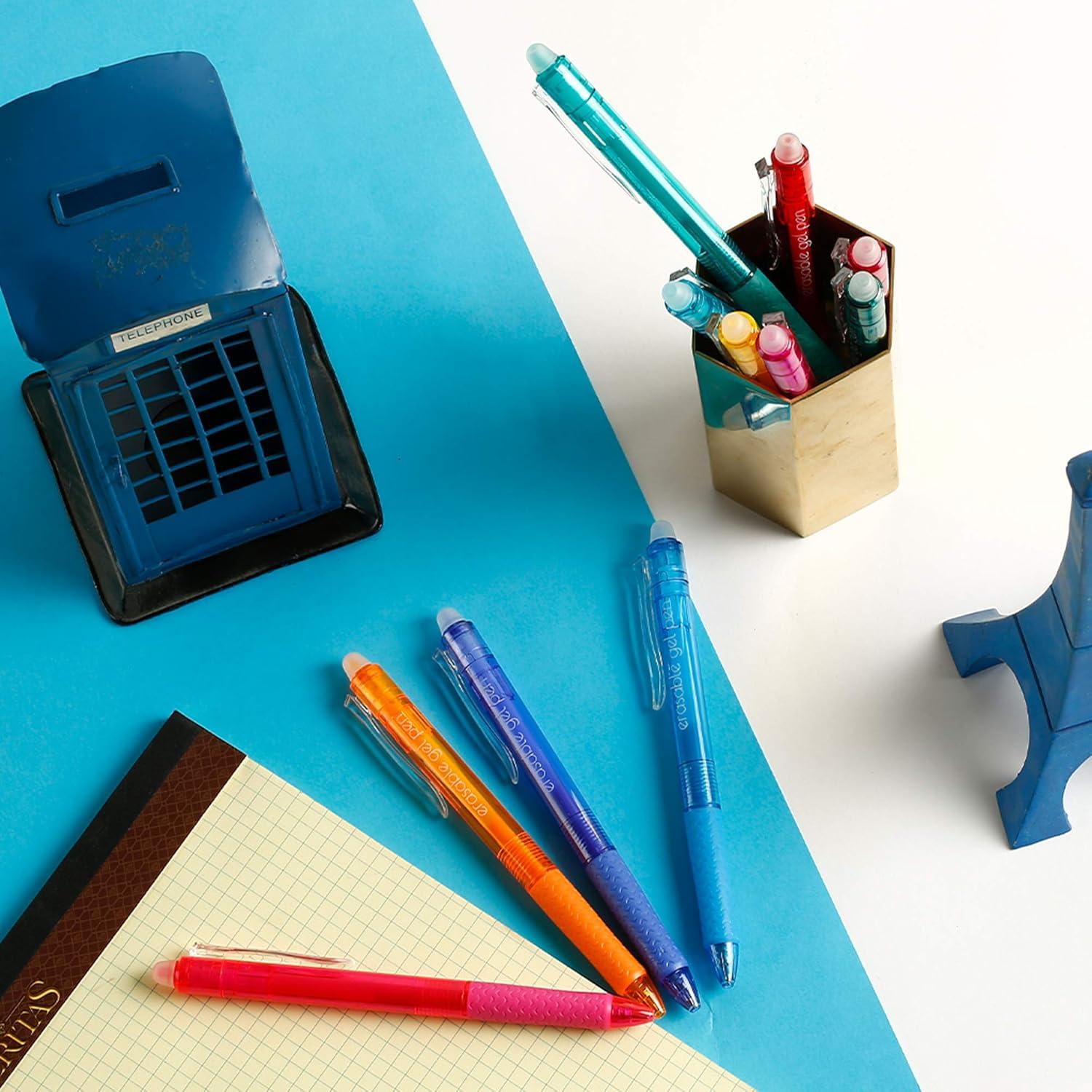 Bolígrafos Gel Borrables Vanstek 15 Colores Punta Fina 0.7mm