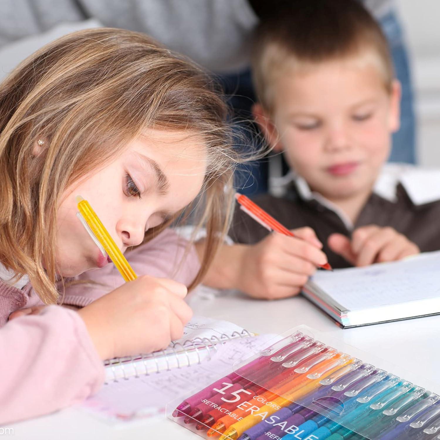 Bolígrafos Gel Borrables Vanstek 15 Colores Punta Fina 0.7mm